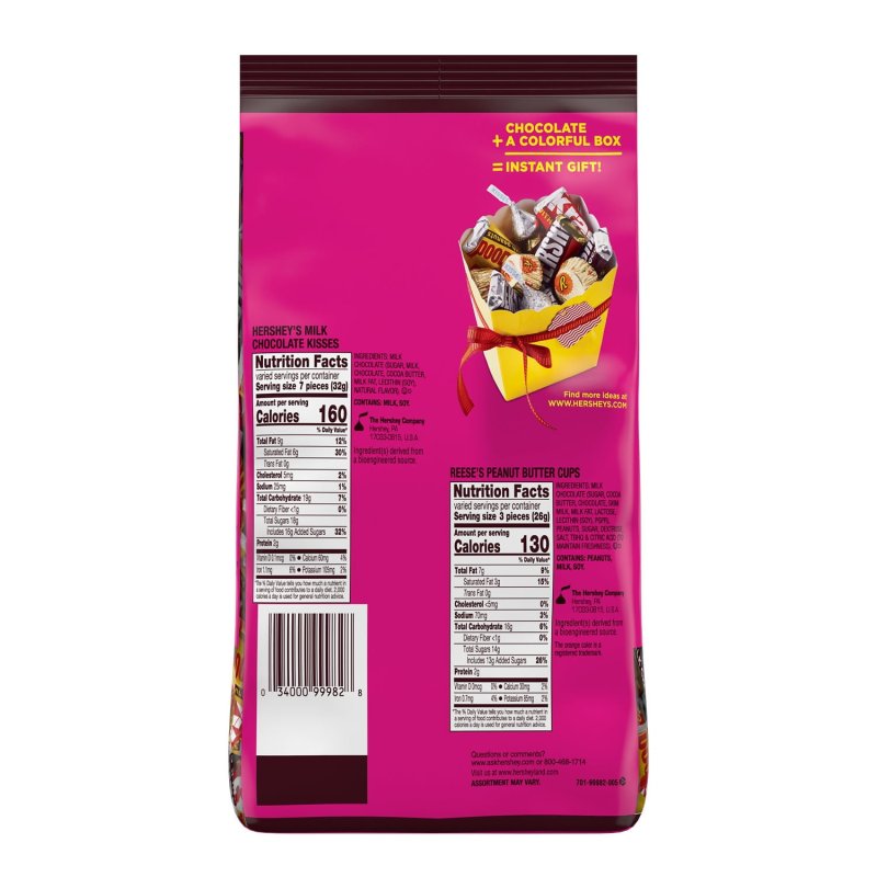 HERSHEY'S AND REESE'S CHOCOLATE CANDY PARTY PACK 35 OZ