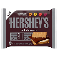 HERSHEYS MILK CHOCOLATE EASTER CANDY 1.55 OZ BARS 6 COUNT