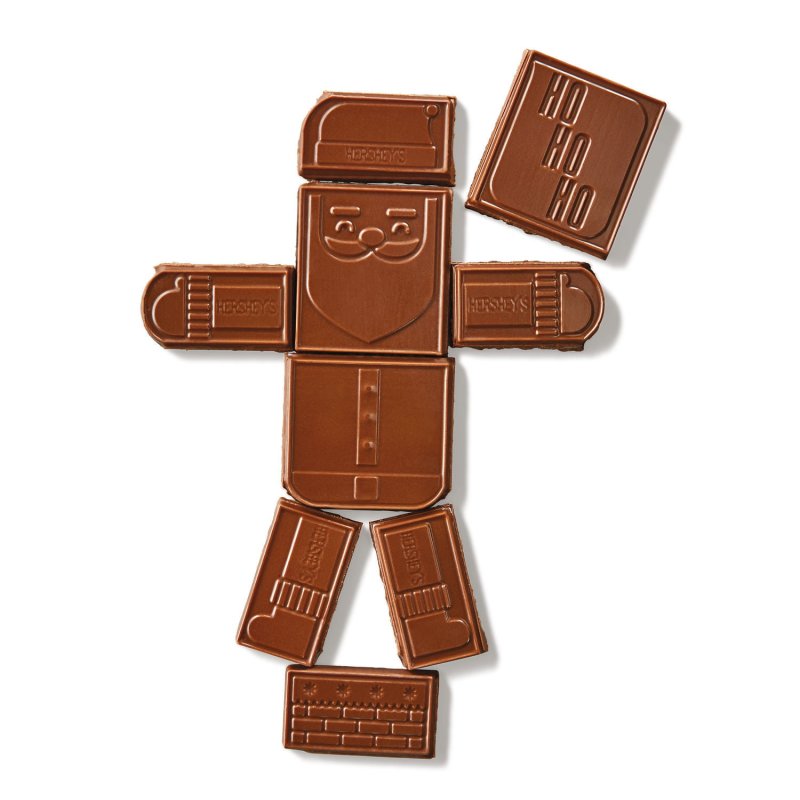HERSHEY'S MILK CHOCOLATE BUILD A SANTA CHRISTMAS CANDY BAR 4.32 OZ