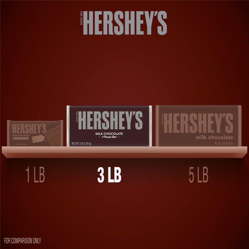 HERSHEYS MILK CHOCOLATE CHRISTMAS CANDY GIFT BAR 3 LB PACK