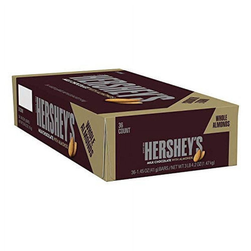 HERSHEY'S MILK CHOCOLATE ALMONDS BAR 36 CT