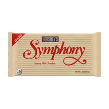 HERSHEYS SYMPHONY MILK CHOCOLATE ALMONDS TOFFEE CANDY BAR 6.8 OZ