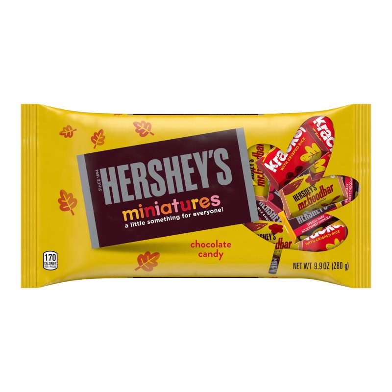 HERSHEYS MINIATURES ASSORTED CHOCOLATE HALLOWEEN CANDY BAG 9.9 OZ