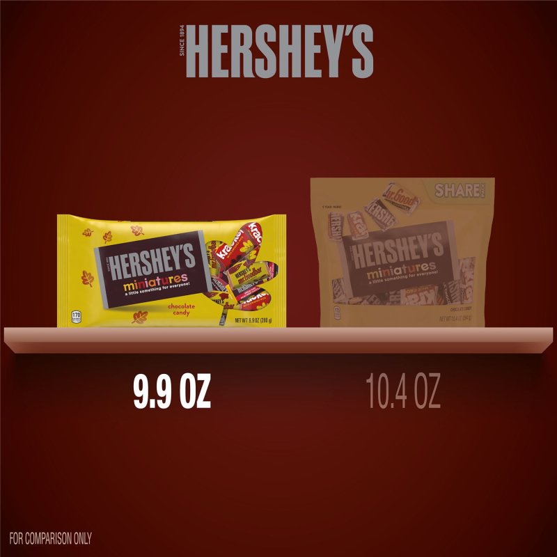 HERSHEYS MINIATURES ASSORTED CHOCOLATE HALLOWEEN CANDY BAG 9.9 OZ