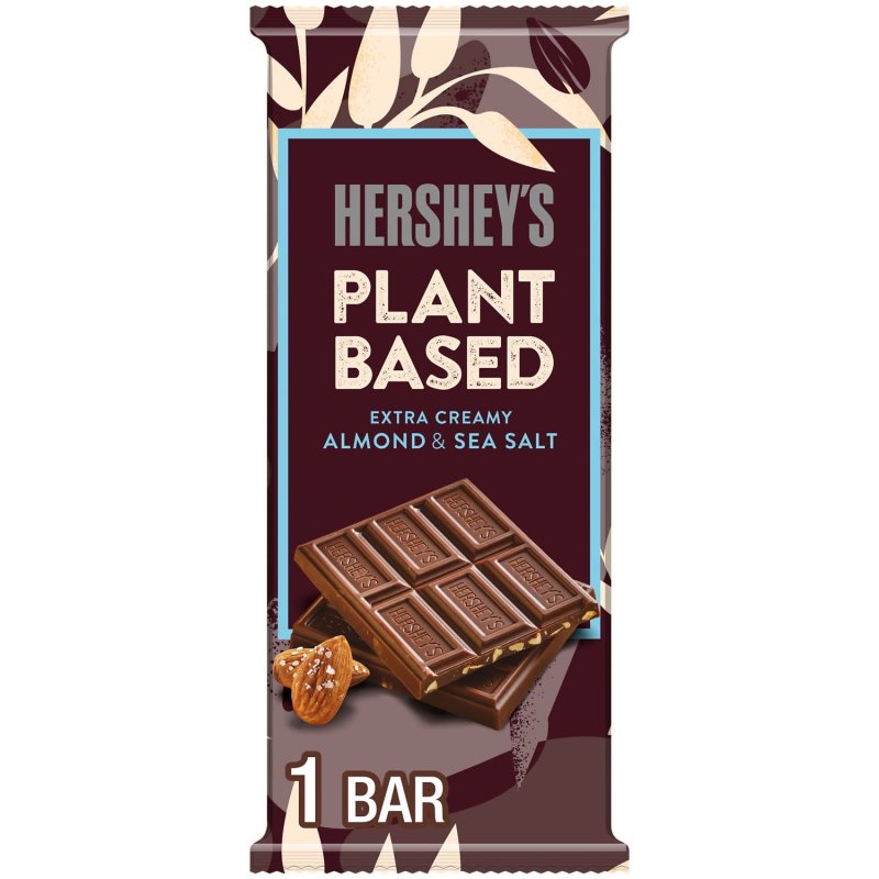 HERSHEY'S PLANT BASED EXTRA CREAMY ALMOND SEA SALT CANDY BAR 1.55 OZ