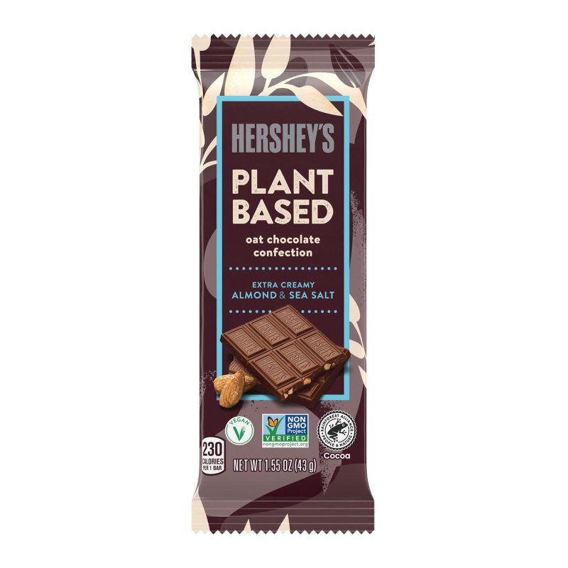 HERSHEY'S PLANT BASED EXTRA CREAMY ALMOND SEA SALT CANDY BAR 1.55 OZ