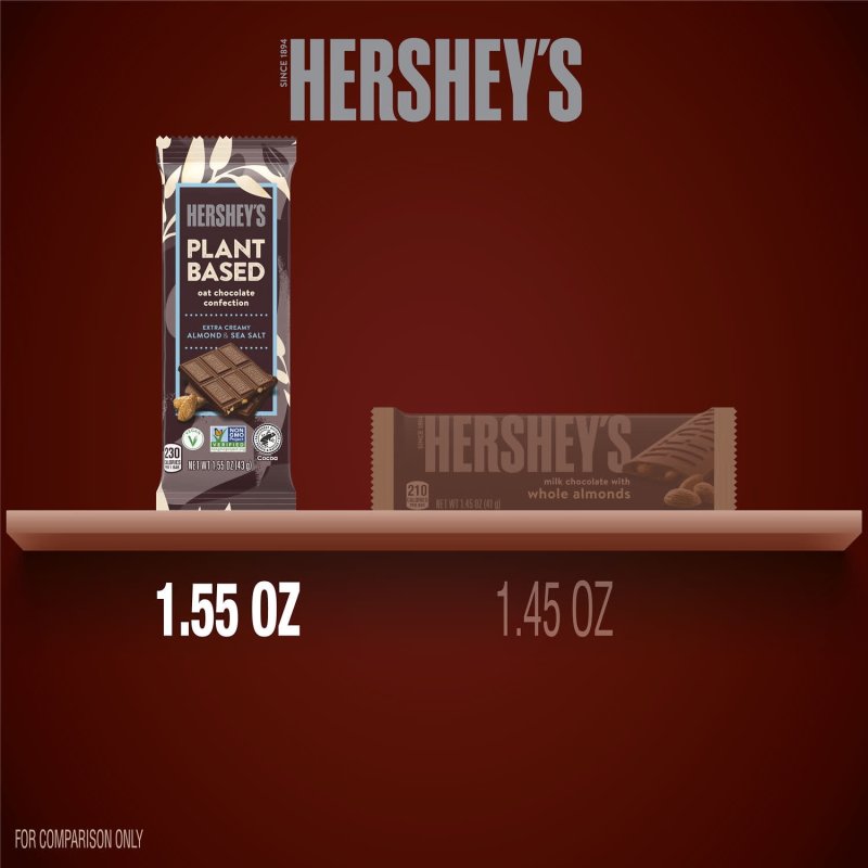 HERSHEY'S PLANT BASED EXTRA CREAMY ALMOND SEA SALT CANDY BAR 1.55 OZ