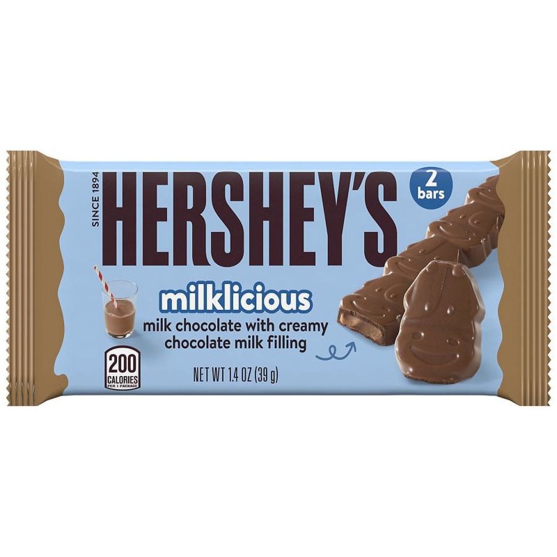 HERSHEYS MILKLICIOUS MILK CHOCOLATE CANDY BAR 1.4 OZ