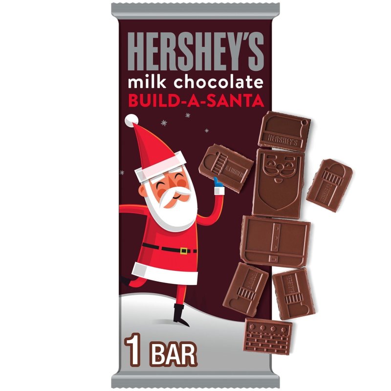 HERSHEYS MILK CHOCOLATE SANTA CHRISTMAS CANDY BAR 4.32 OZ