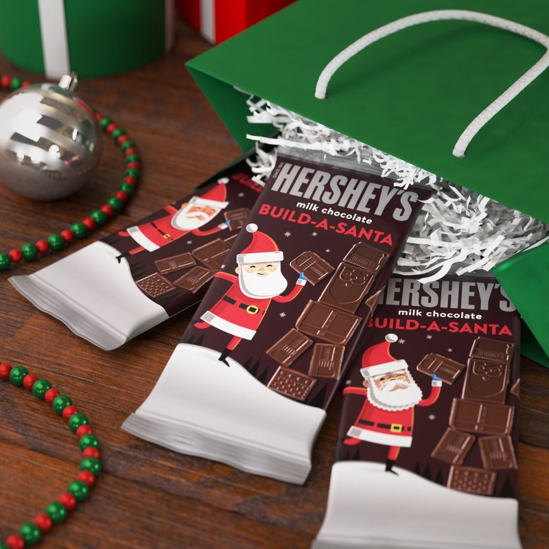 HERSHEYS MILK CHOCOLATE SANTA CHRISTMAS CANDY BAR 4.32 OZ