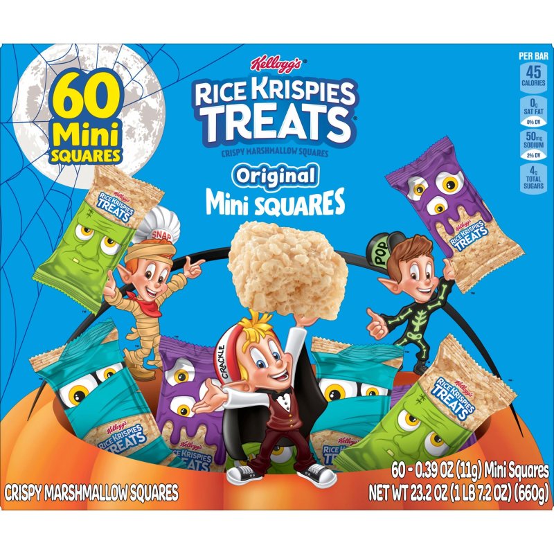 RICE KRISPIES TREATS ORIGINAL CHEWY CRISPY MINI MARSHMALLOW SQUARES READY TO EAT 23.2 OZ