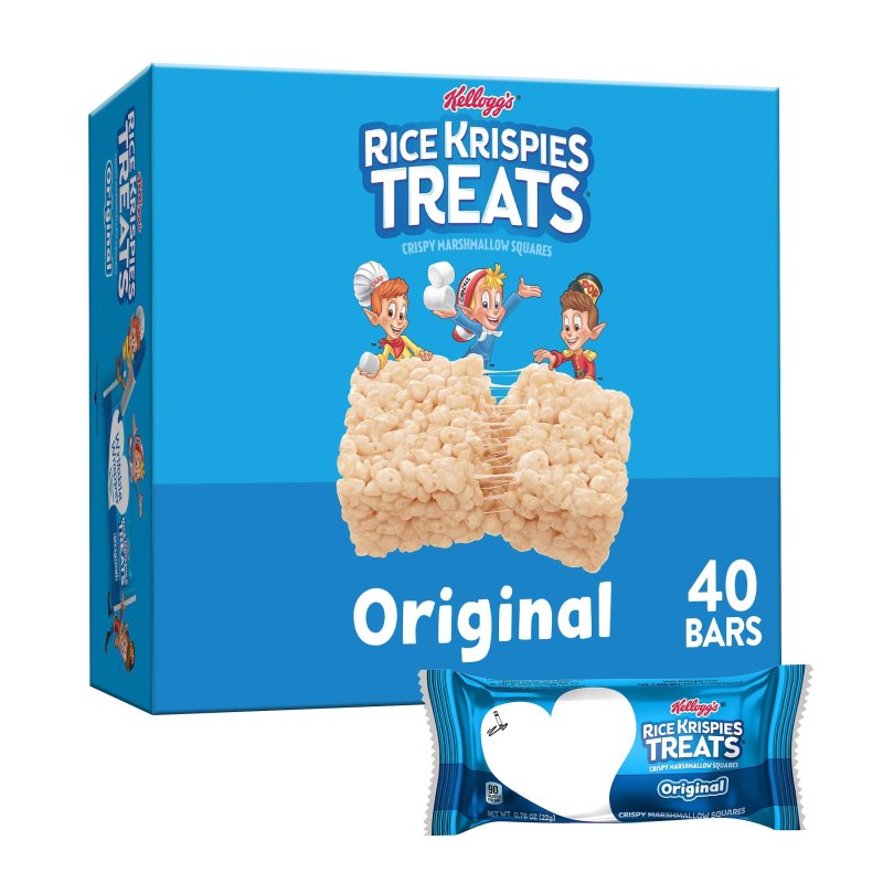RICE KRISPIES TREATS ORIGINAL CHEWY CRISPY MARSHMALLOW SQUARES 40 COUNT 31.2 OZ