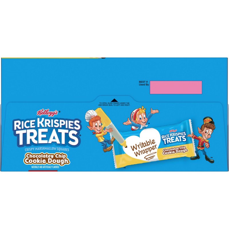 RICE KRISPIES TREATS CHOCOLATEY CHIP COOKIE DOUGH MARSHMALLOW SNACK BARS 12.4 OZ 16 COUNT