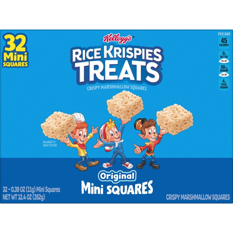 RICE KRISPIES TREATS CHEWY CRISPY MARSHMALLOW SQUARES 12.4 OZ 32 COUNT