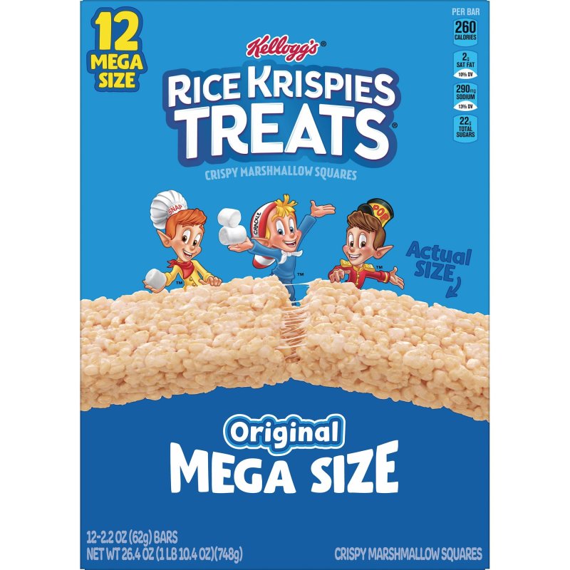 RICE KRISPIES TREATS CHEWY MARSHMALLOW SNACK BARS 26.4 OZ 12 COUNT