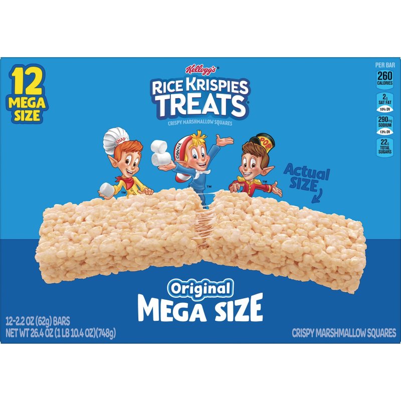 RICE KRISPIES TREATS CHEWY MARSHMALLOW SNACK BARS 26.4 OZ 12 COUNT