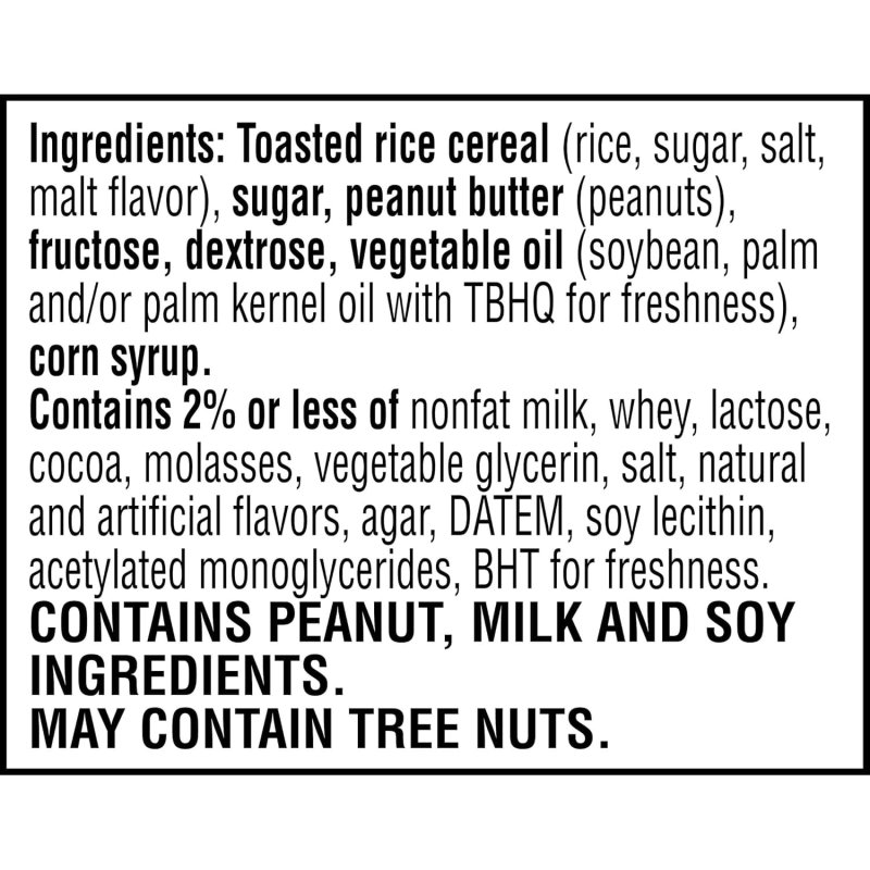 RICE KRISPIES TREATS CHOCOLATE PEANUT BUTTER SQUARES 9.8 OZ 7 COUNT