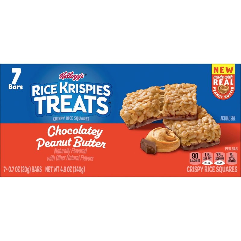 RICE KRISPIES TREATS CHOCOLATE PEANUT BUTTER SQUARES 9.8 OZ 7 COUNT