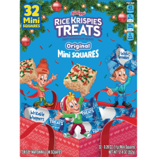 RICE KRISPIES TREATS ORIGINAL HOLIDAY SPRINKLES CHEWY MINI MARSHMALLOW SNACK BARS 12.4 OZ 32 COUNT