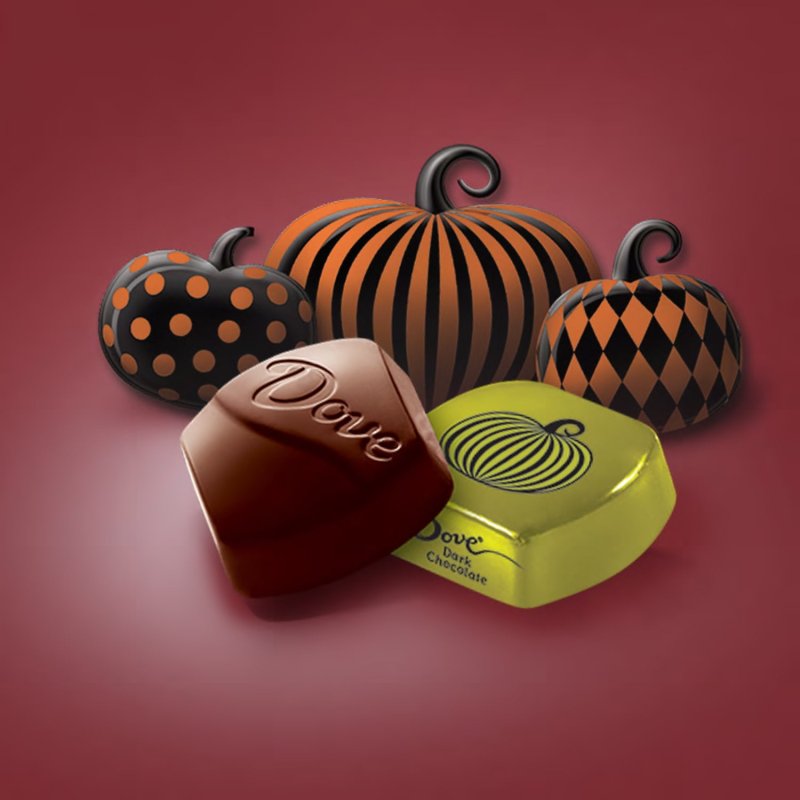 DOVE PROMISES DARK CHOCOLATE FALL HALLOWEEN CANDY 8.87 OZ