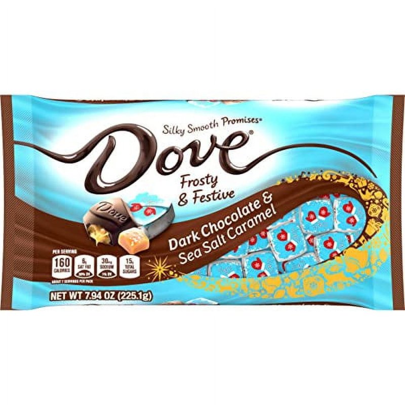 DOVE PROMISES DARK CHOCOLATE SEA SALT CARAMEL HOLIDAY CANDIES 7.94OZ BAG