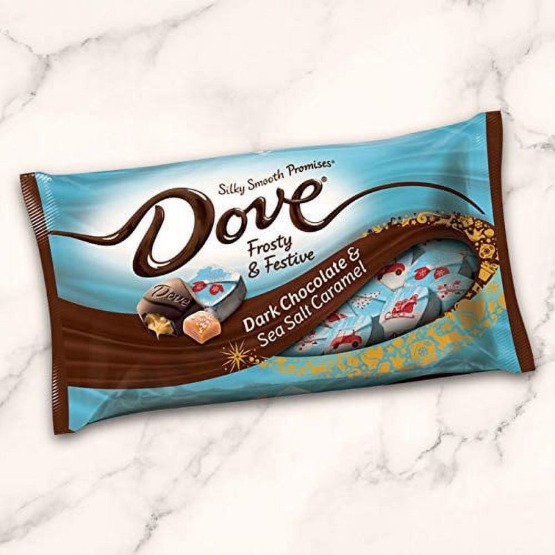 DOVE PROMISES DARK CHOCOLATE SEA SALT CARAMEL HOLIDAY CANDIES 7.94OZ BAG
