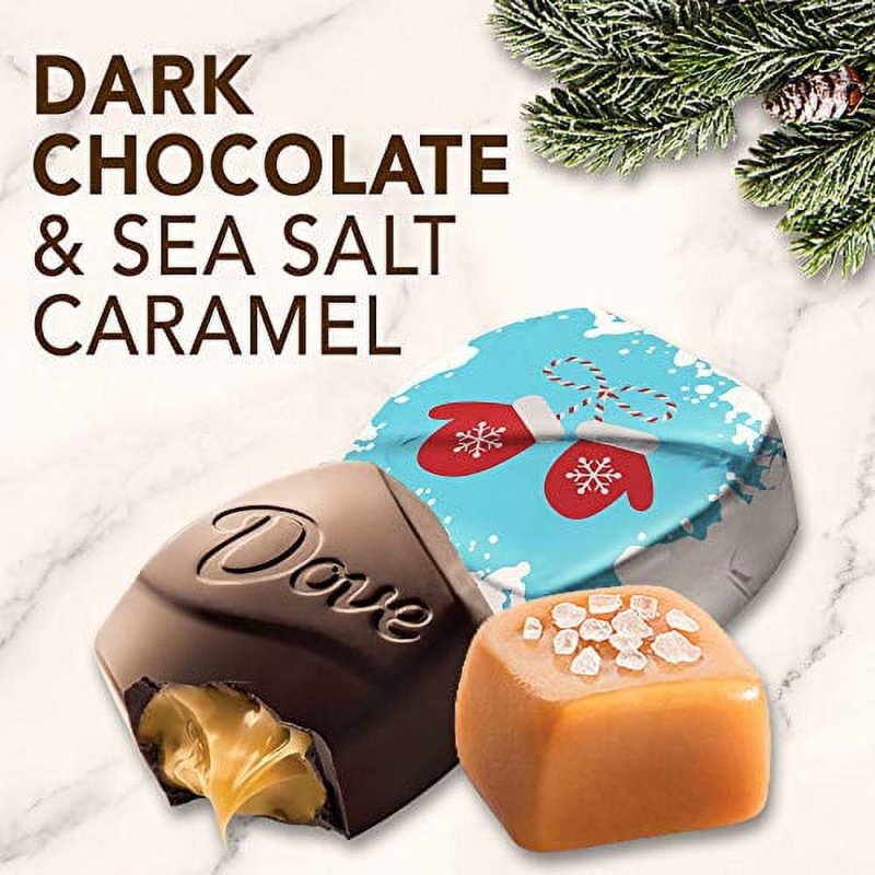 DOVE PROMISES DARK CHOCOLATE SEA SALT CARAMEL HOLIDAY CANDIES 7.94OZ BAG