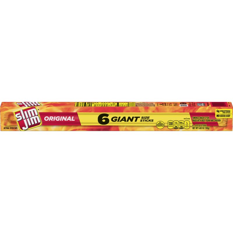SLIM JIM MEAT SNACKS 0.97 OZ 6 COUNT