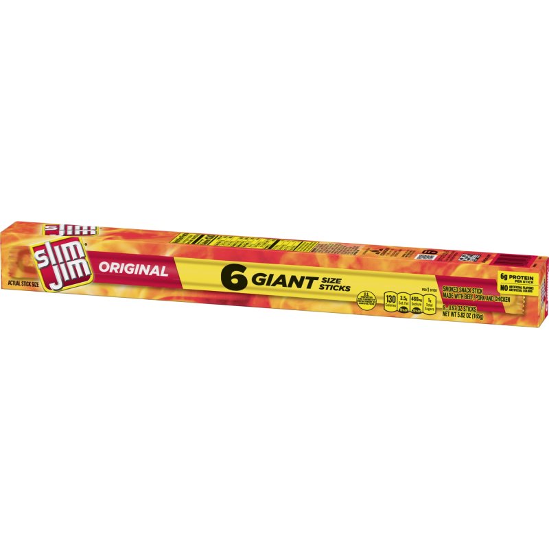 SLIM JIM MEAT SNACKS 0.97 OZ 6 COUNT