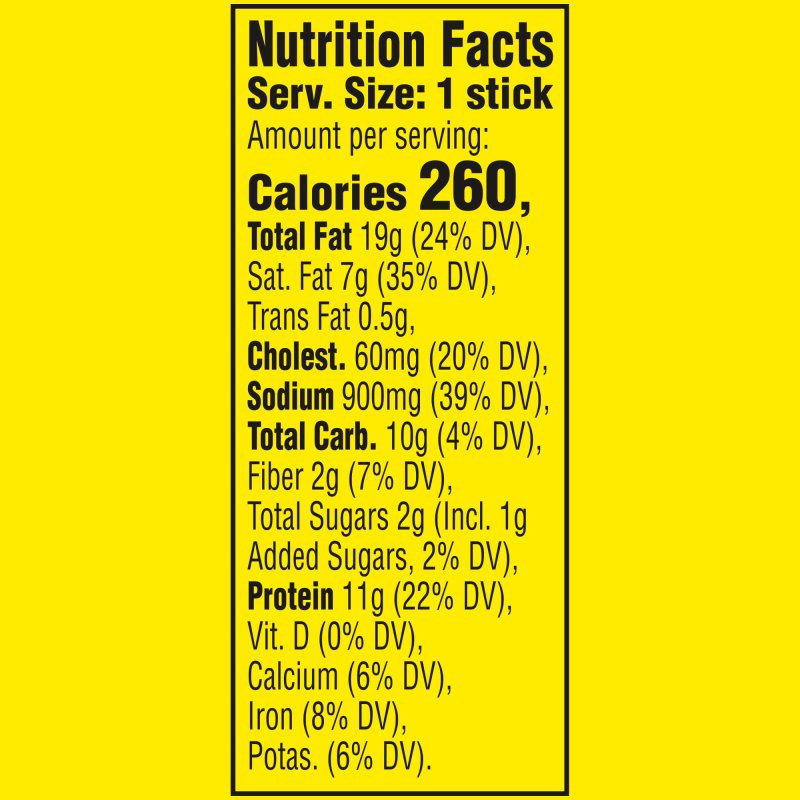 SLIM JIM MONSTER ORIGINAL MEAT STICK MEAT SNACKS 1.94 OZ
