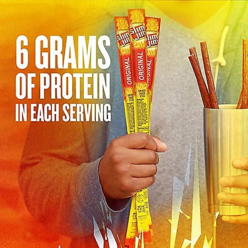 SLIM JIM ORIGINAL 120 COUNT PACK AMERICAN SNACK BEEF JERKY STICKS