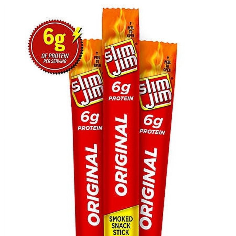 SLIM JIM ORIGINAL 120 COUNT PACK AMERICAN SNACK BEEF JERKY STICKS