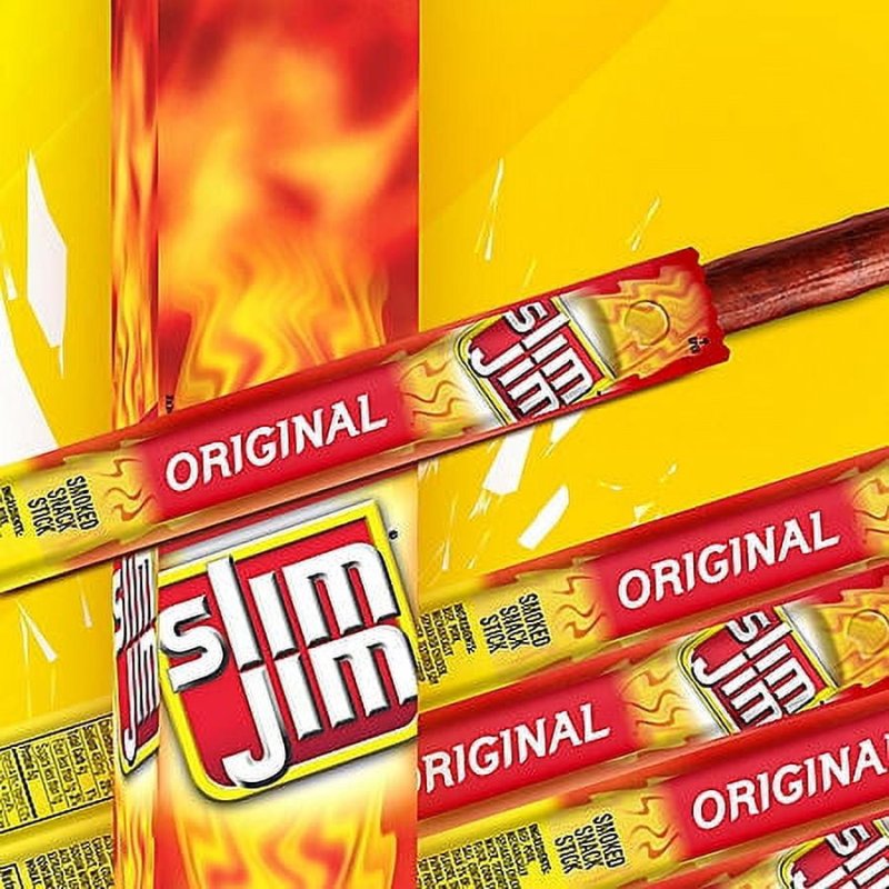 SLIM JIM ORIGINAL 120 COUNT PACK AMERICAN SNACK BEEF JERKY STICKS
