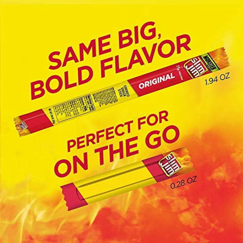 SLIM JIM SNACK SIZED SMOKED MEAT STICK ORIGINAL FLAVOR MULTI-PACK 14-COUNT 3.92OZ