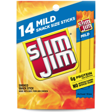 SLIM JIM MILD SMOKED SNACK STICK 0.28 OZ PACK OF 14