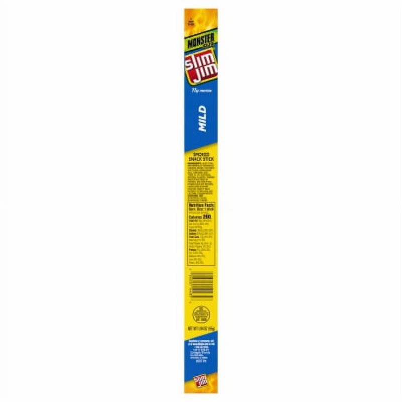SLIM JIM MONSTER SIZE MILD MEAT STICK FOR A BIG SNACK BOOST