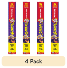 SLIM JIM ORIGINAL SAVAGE SIZE MEAT STICK 4 PACK MEAT SNACKS 3 OZ