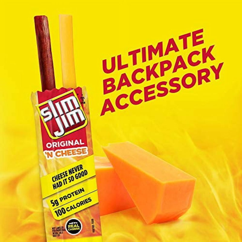 SLIM JIM ORIGINAL N CHEESE ORIGINAL FLAVOR 0.9 OZ 10 CT AMERICAN SNACK PACK