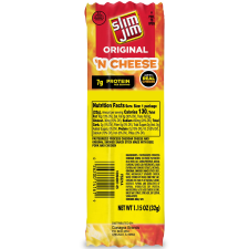 SLIM JIM ORIGINAL BEEF CHEESE STICK 1.5 OZ MEAT SNACKS