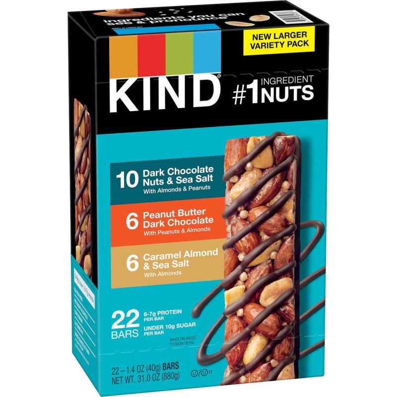 KIND NUT BAR VARIETY PACK 1.4 OUNCE PACK OF 22