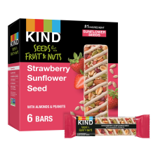KIND SEEDS FRUIT NUTS SNACK BAR STRAWBERRY SUNFLOWER SEED GLUTEN FREE BARS 1.4 OZ