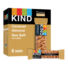 KIND CARAMEL ALMOND SEA SALT SNACK BARS GLUTEN FREE 1.4 OZ 6 COUNT