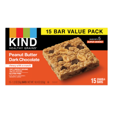 KIND HEALTHY GRAINS BARS PEANUT BUTTER DARK CHOCOLATE 15 COUNT BOX