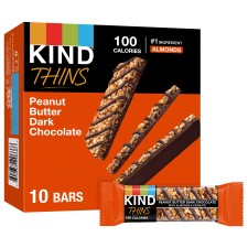 KIND THINS GLUTEN FREE PEANUT BUTTER DARK CHOCOLATE BARS 0.74 OZ 10 COUNT