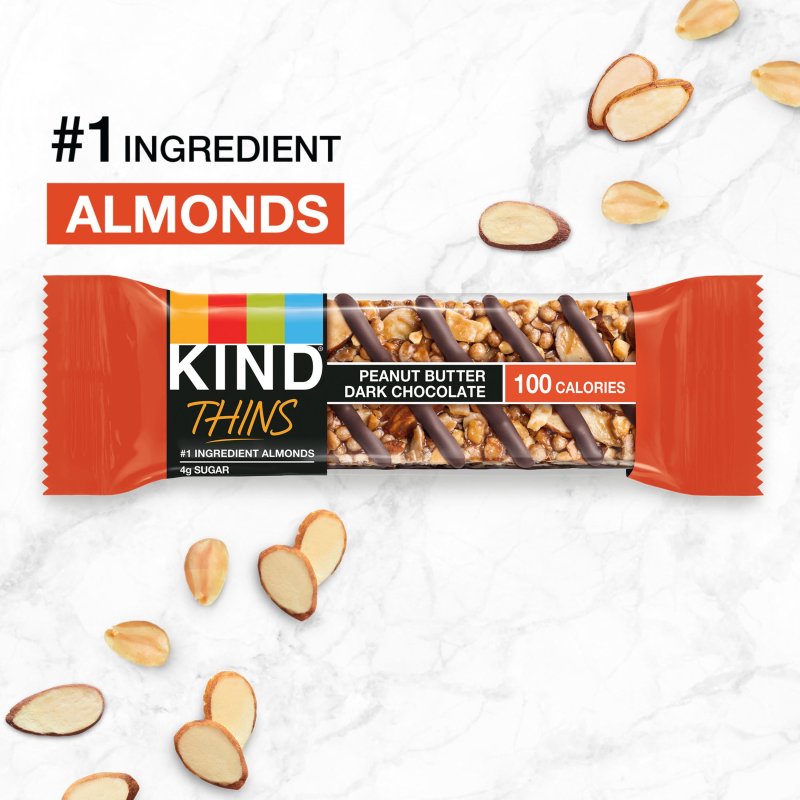 KIND THINS GLUTEN FREE PEANUT BUTTER DARK CHOCOLATE BARS 0.74 OZ 10 COUNT