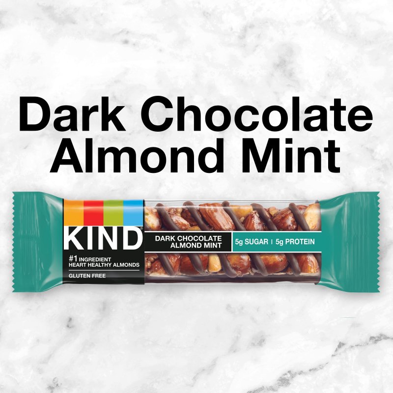 KIND DARK CHOCOLATE ALMOND MINT NUT BARS 1.4 OZ 12 CT