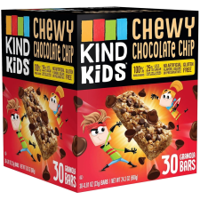 KIND KIDS CHEWY CHOCOLATE CHIP GRANOLA BARS 30 COUNT FOR HEALTHY SNACKING