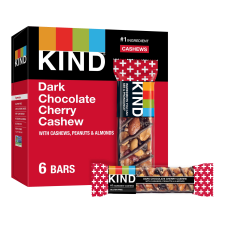 KIND DARK CHOCOLATE CHERRY CASHEW SNACK BARS 1.4 OZ 6 COUNT