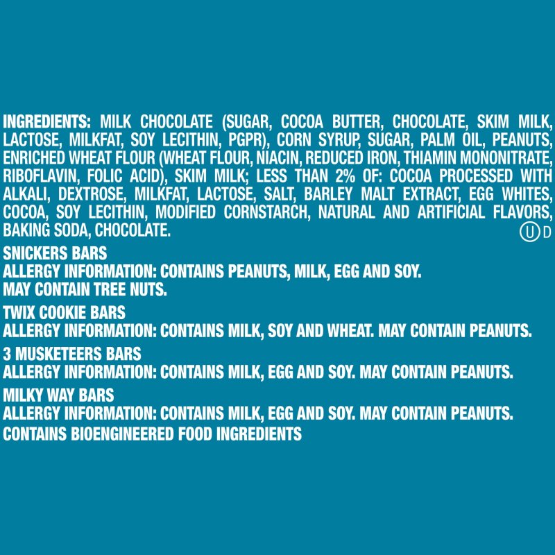 MARS MIXED SNICKERS TWIX MORE MINIS CHOCOLATE BARS VARIETY PACK 8.31 OZ