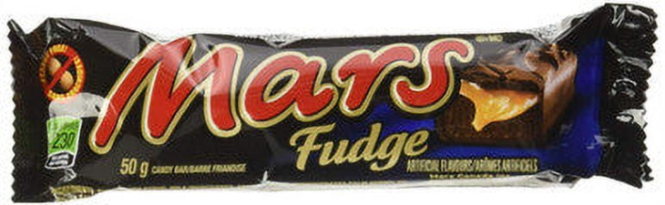 MARS FUDGE CHOCOLATE BAR 50G 1.8OZ IMPORTED CANADA